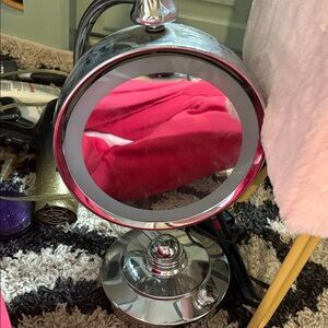 DOUBLE SIDE one zoomed in LED Lighted Vanity Mirror for makeup mirror w light